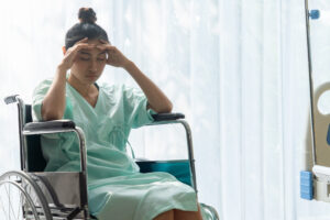 Woman in wheelchair after medical malpractice in Waldorf, MD